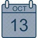 Calendario Halloween Fecha Icono