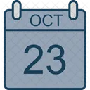 Octubre Calendario Fecha Icono