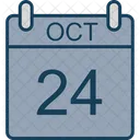 Octubre Calendario Fecha Icono