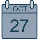 Octubre Calendario Fecha Icono