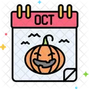 Octubre Mes Calendario Icono