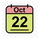 Octubre Calendario Fecha Icono