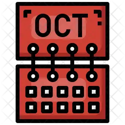 Mes de octubre  Icono