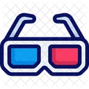 Oculos 3 D Filme 3 D Entretenimento Ícone