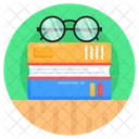 Livros Oculos De Leitura Educacao Ícone