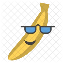 Óculos de sol cara de banana Emoji Ícone