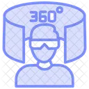 Oculos Virtuais Duotone Line Icon Ícone
