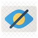Ojo Visible Diseno Curva Icono