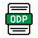 Apresentação de documento aberto odp  Ícone