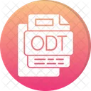 Odt file odt filefile formatfilefilesfileforamtsformats  Icon