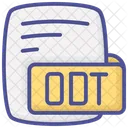 Odt Opendocument Text Color Outline Style Icon Icon