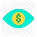 Oeil Dollar Argent Dans Les Yeux Icon