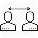 Of Two People With Distance Indicator  Icon