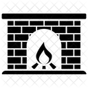 Ofenkamin Raumofen Hausheizung Symbol