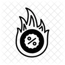 Descuento Caliente Fuego Caliente Icon