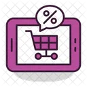 Compras Moveis Compras On Line Desconto Ícone