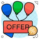 Globos De Oferta Globos De Venta Globos Con Descuento Icono