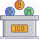 Oferta inicial de monedas ico  Icono