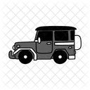 Black Monochrome Offroad Car Illustration Off Roader 4 X 4 Vehicle アイコン