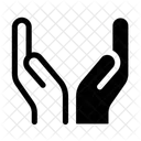 Offene Hande Einfachheit Geben Symbol