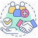 Offen Mitgliedschaft Genossenschaft Symbol