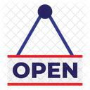 Offen Open Board Zeichen Icon