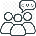 Offentlich Community Diskussion Symbol