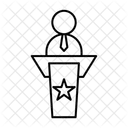 Offentliches Reden Symbol