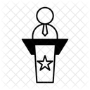 Offentliches Reden Rede Kandidatenrede Symbol