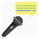 Offentliches Reden Ankundigung Dialog Symbol