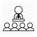 Offentliches Reden Symbol
