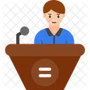Offentliches Reden Prasentation Rede Symbol
