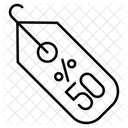 Offer Label Fifty Icon