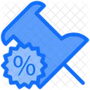 Offer Push Pin Discount Pin Ecommerce Icon