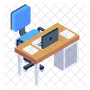 Work Table Office Workstation Icon