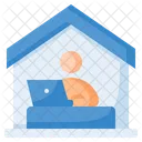 Office Work From Home Computer Icon