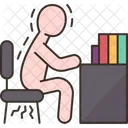 Office Working Sitting Icon