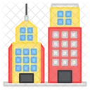 Office Building Commercial Building Factory Icon