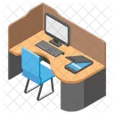 Office Cabin Workplace Office Desks Icon