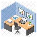 Office Cabin Workplace Office Desks Icon