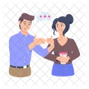 Employees Conversation Office Communication Employees Talking Icon