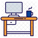 Office Desk Desk Workplace Icon