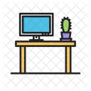 Office Table Working Icon