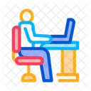 Man Working Office Icon