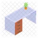 Office Desk Workspace Icon