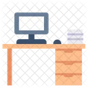 Office Desk Computer Office Desk Working Area Icon