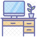 Office Desk Workplace Work Area Icon