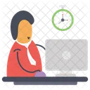 Office Desk Workplace Work Area Icon