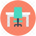 Office Desk Desk Drawer Office Chair Icon