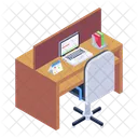 Office Cabin Employee Cabin Office Desk Icon